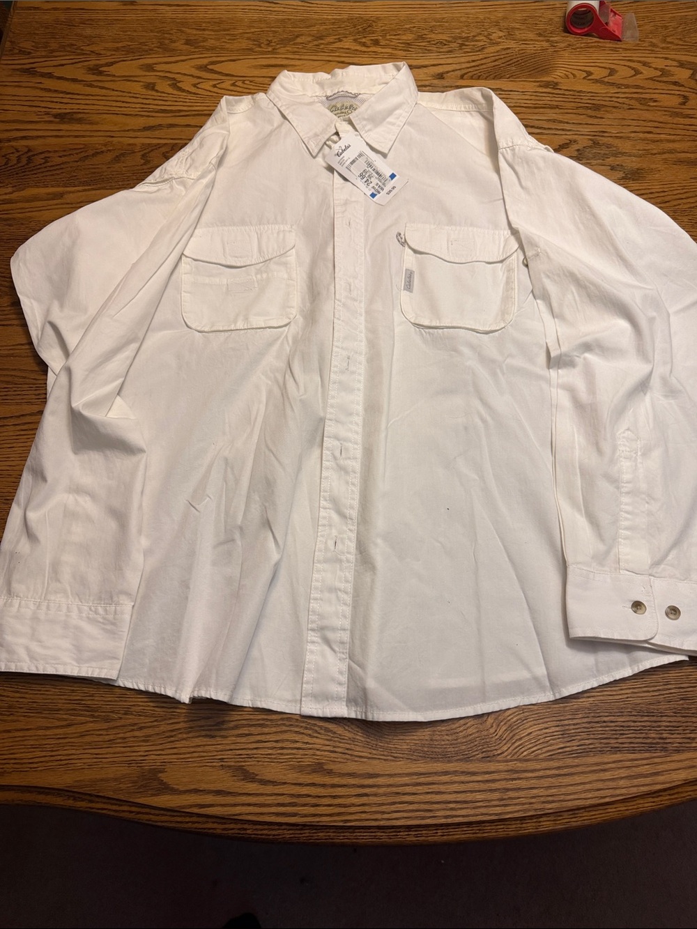 Men's White cabela’s Button-Down vented shirt